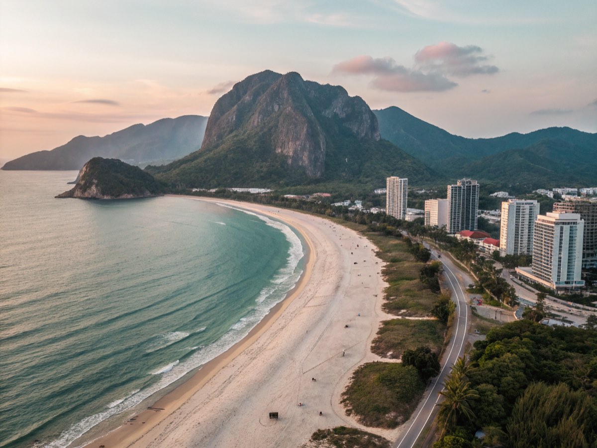 The coastline at Da Nang
