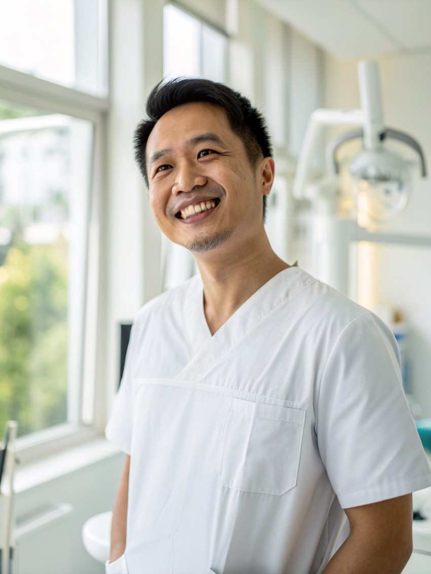 A dentist at a verified clinic in Vietnam